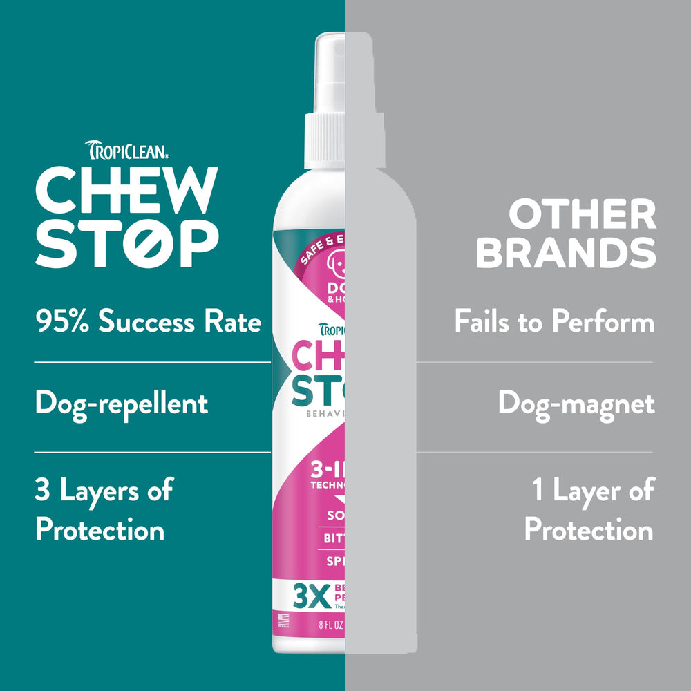 TropiClean No Chew Spray – solution sûre pour former de nouvelles habitudes.