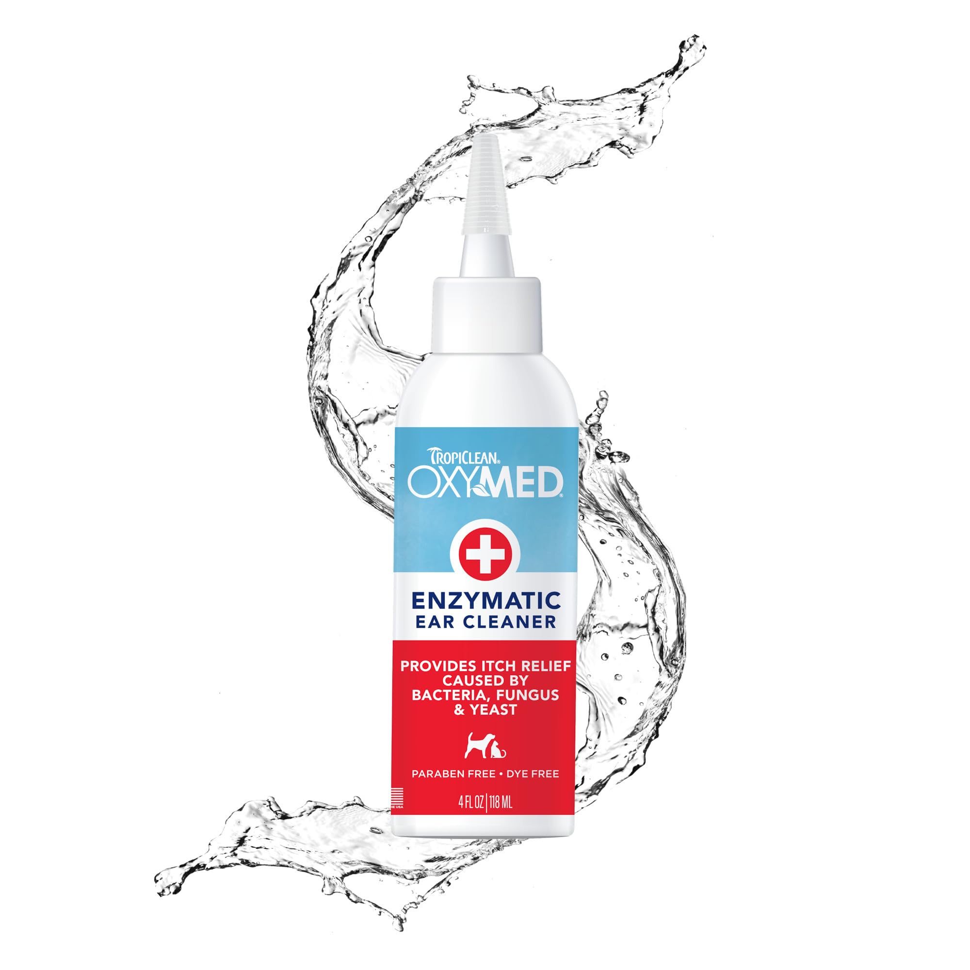TropiClean OxyMed: bouteille 4 oz pour nettoyage doux des oreilles