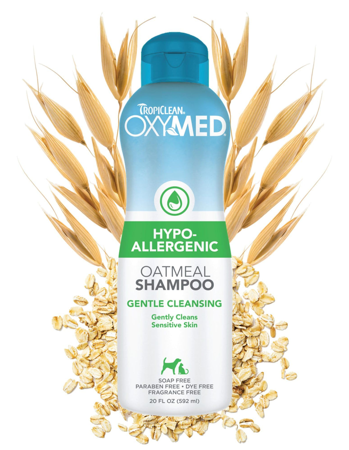 TropiClean OxyMed – Bouteille de shampooing, douceur pour peau sensible