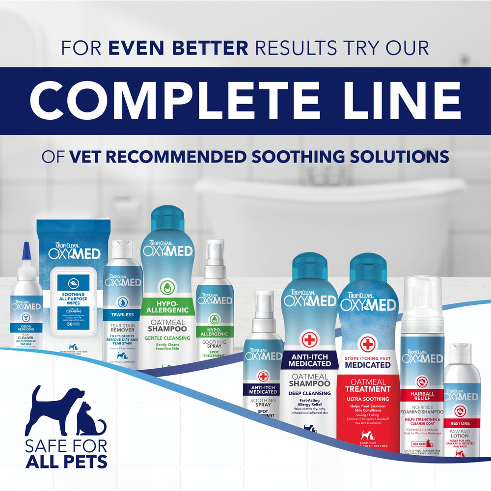 TropiClean OxyMed – Lavage sans larmes pour animaux sensibles
