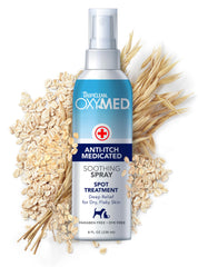 TropiClean OxyMed spray zone irritée sur chien, démangeaisons potentielles