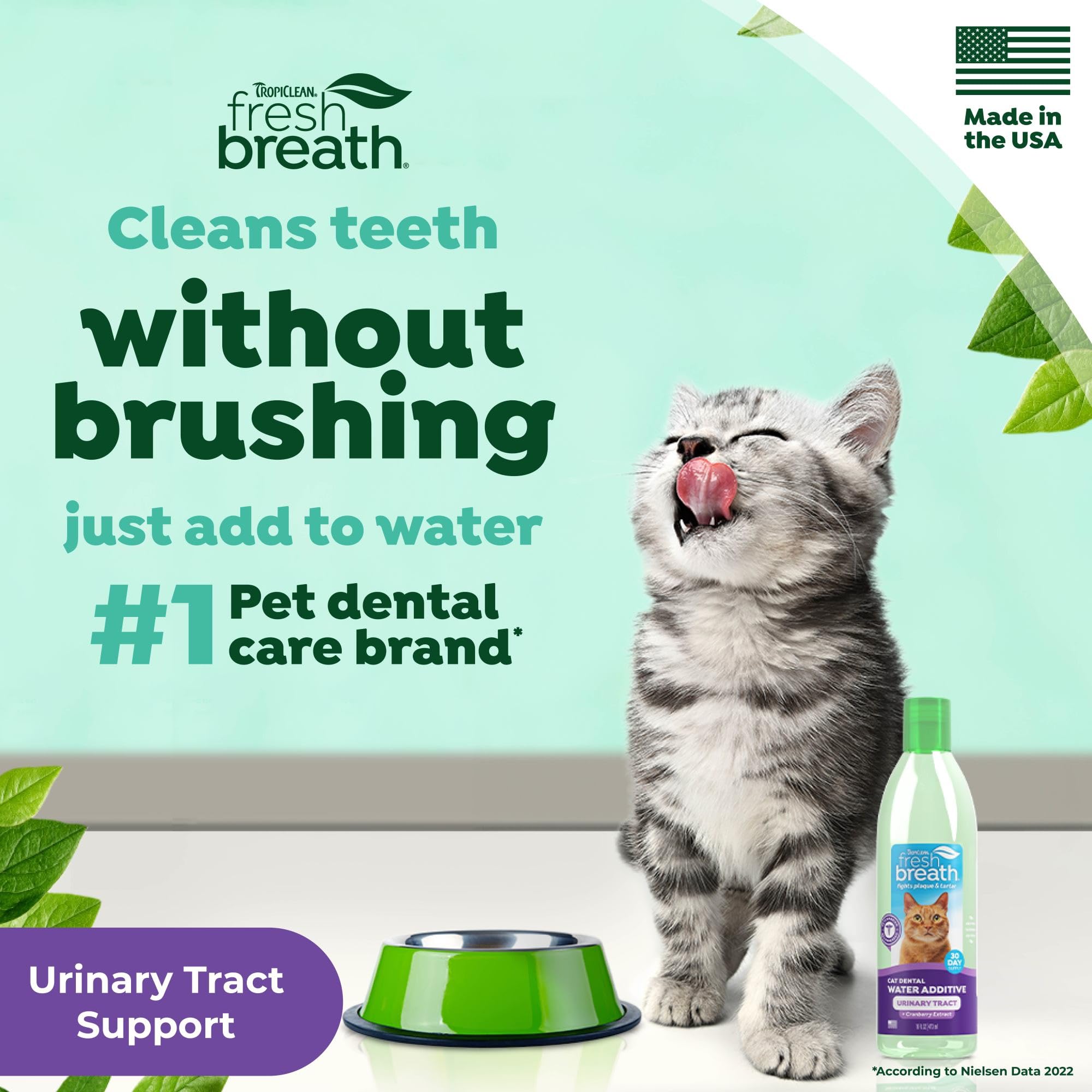 TropiClean – extrait de canneberge pour soutien urinaire du chat.