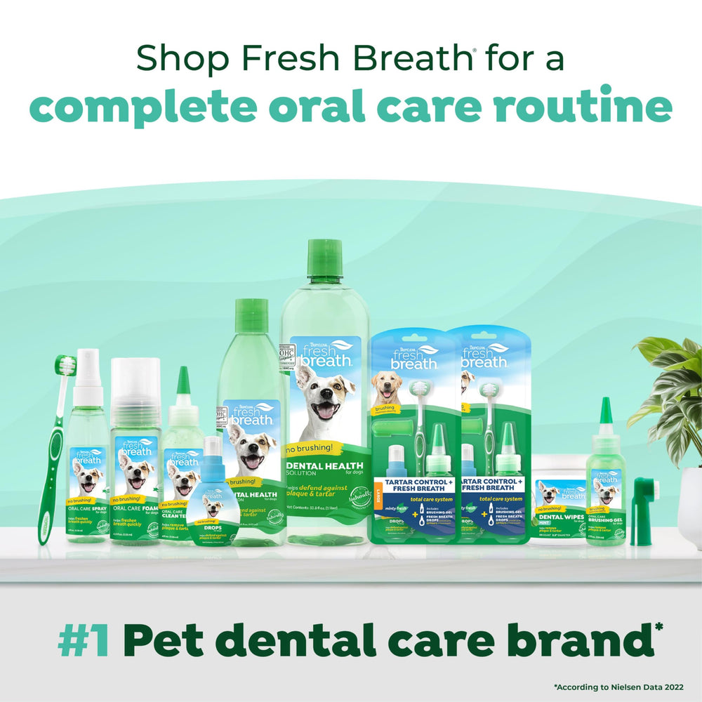 TropiClean routine 30 jours chat, dents plus propres.