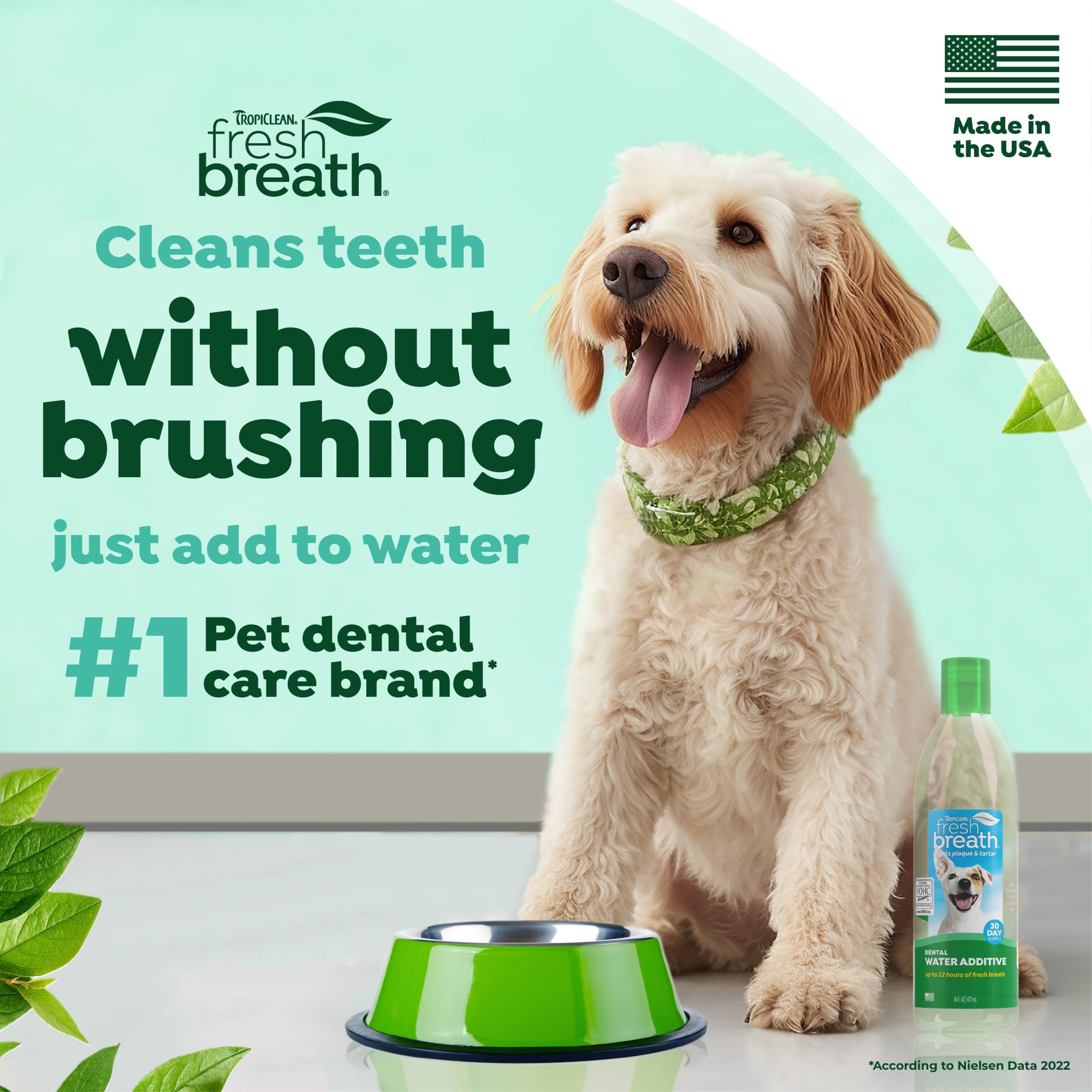 TropiClean Fresh Breath: utilisation sans pâte dentifrice.