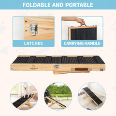 Rampe Tropiczest en bois solide – construction stable et durable pour votre animal.