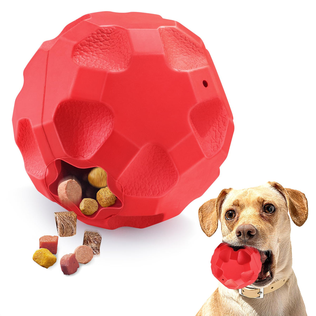TROUSKAIG balle distributeur friandises pour gros chien, stimulation de la morsure et amusement