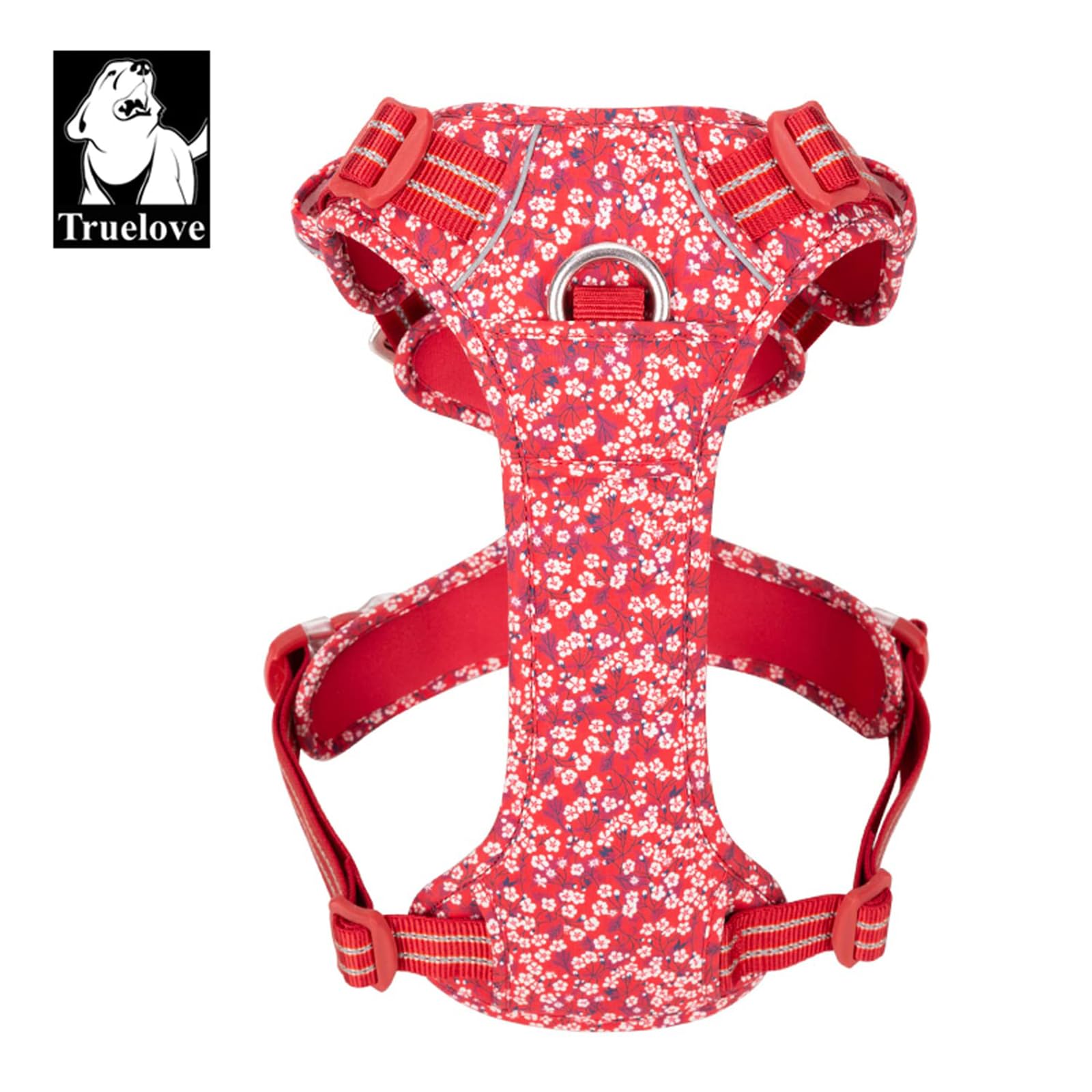 Harnais TRUE LOVE motif floral et rembourrage poitrine pour le confort.