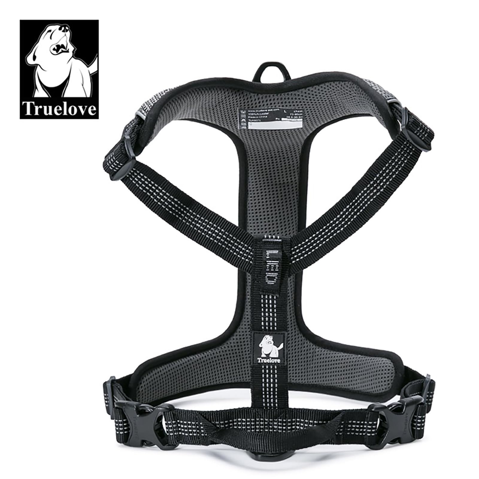 TRUE LOVE harnais en nylon solide et leger ameliore le confort pendant les promenades.