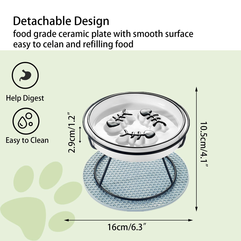 Base antidérapante TRUNDISAN en métal pour assiette chat, stabilité renforcée.