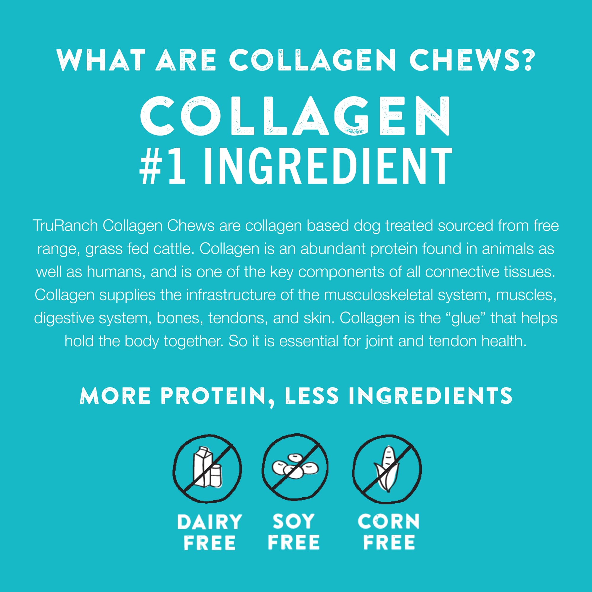 Collagen Chips TRURANCH, texture durable pour mastication prolongée.