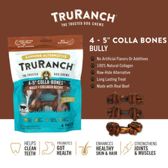 TRURANCH Os en collagène Bully – Texture durable idéale pour une récompense longue durée.
