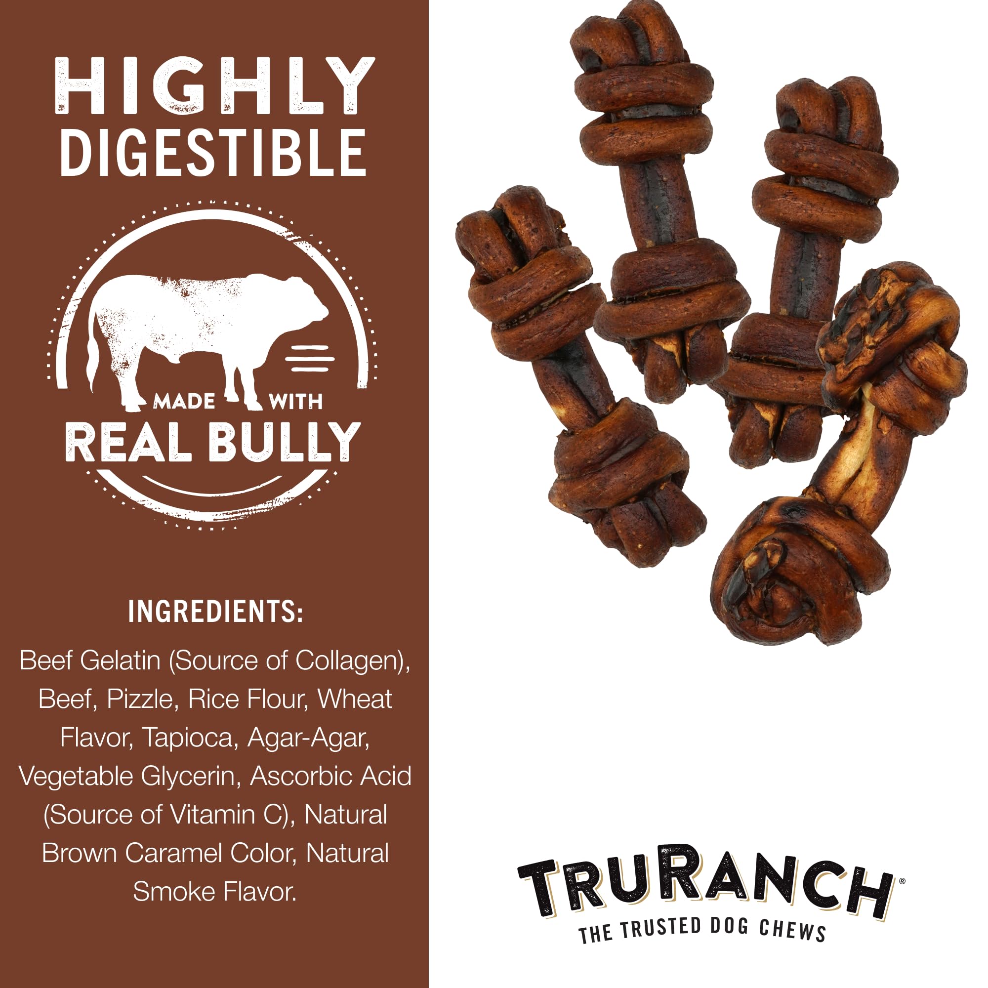 TRURANCH Os en collagène Bully – Sans lait, sans soja, sans maïs.