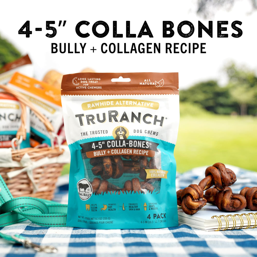 TRURANCH Os en collagène Bully – Parfait pour chiens actifs.
