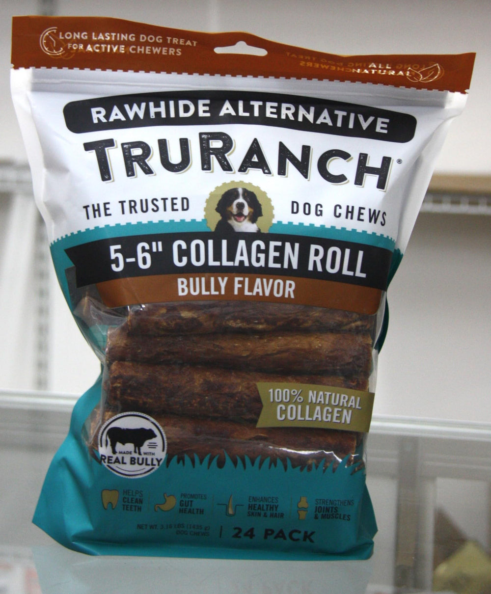 Rouleau collagène TRURANCH goût Bully, friandise pour chiens soutenant les articulations.