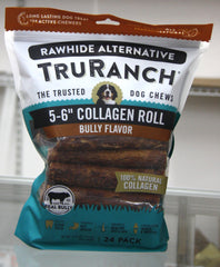 Rouleau collagène TRURANCH goût Bully, friandise pour chiens soutenant les articulations.