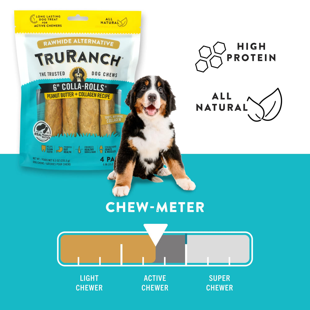 TRURANCH rouleaux collagène chien-sans-lait: option sûre pour chiens sensibles.