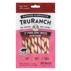 TRURANCH torsades-peau-porc-5-pouces: friandise croquante pour la mastication.