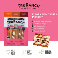 TRURANCH gros plan texture torsades porc collagène, expérience de mastication agréable.