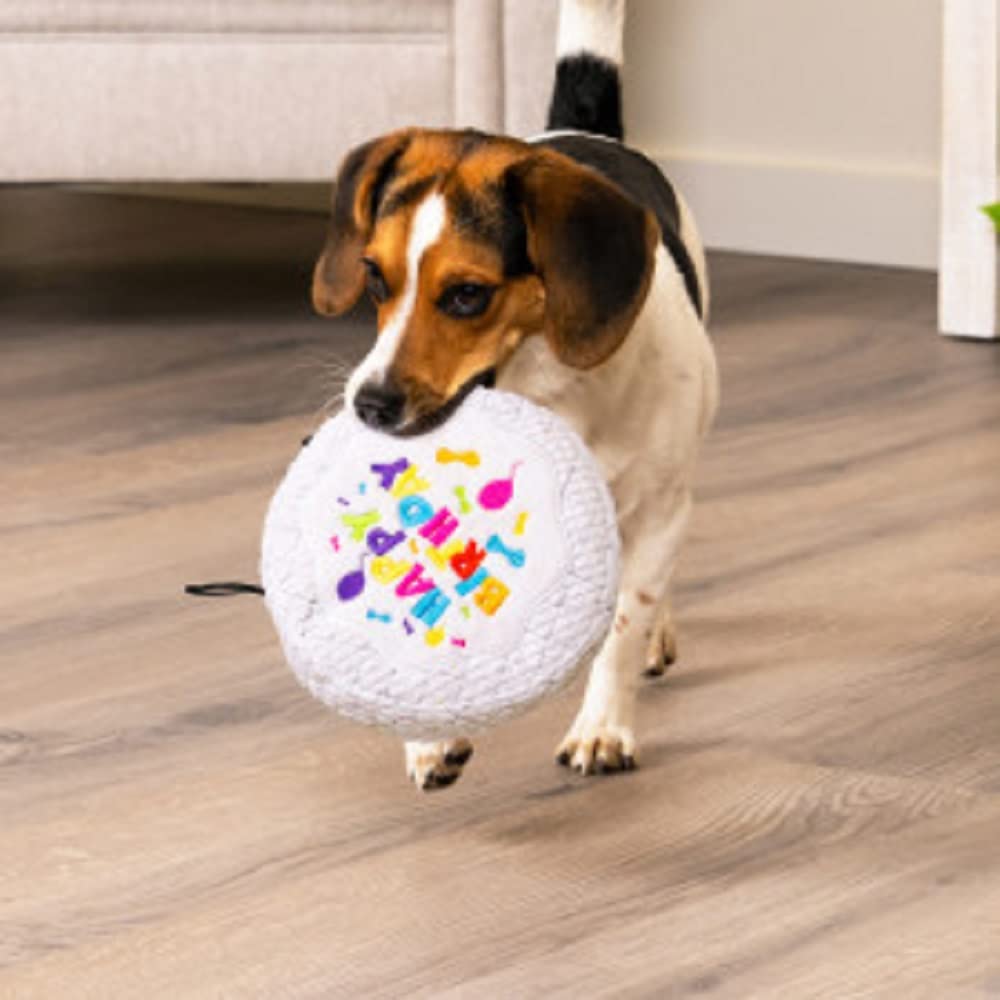 TrustyPup jouet peluche blanc réconfortant et parfait pour les câlins après l'exercice