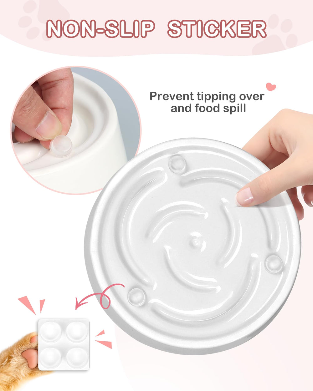 Poids d'environ 1 kg pour une stabilité durant le repas.