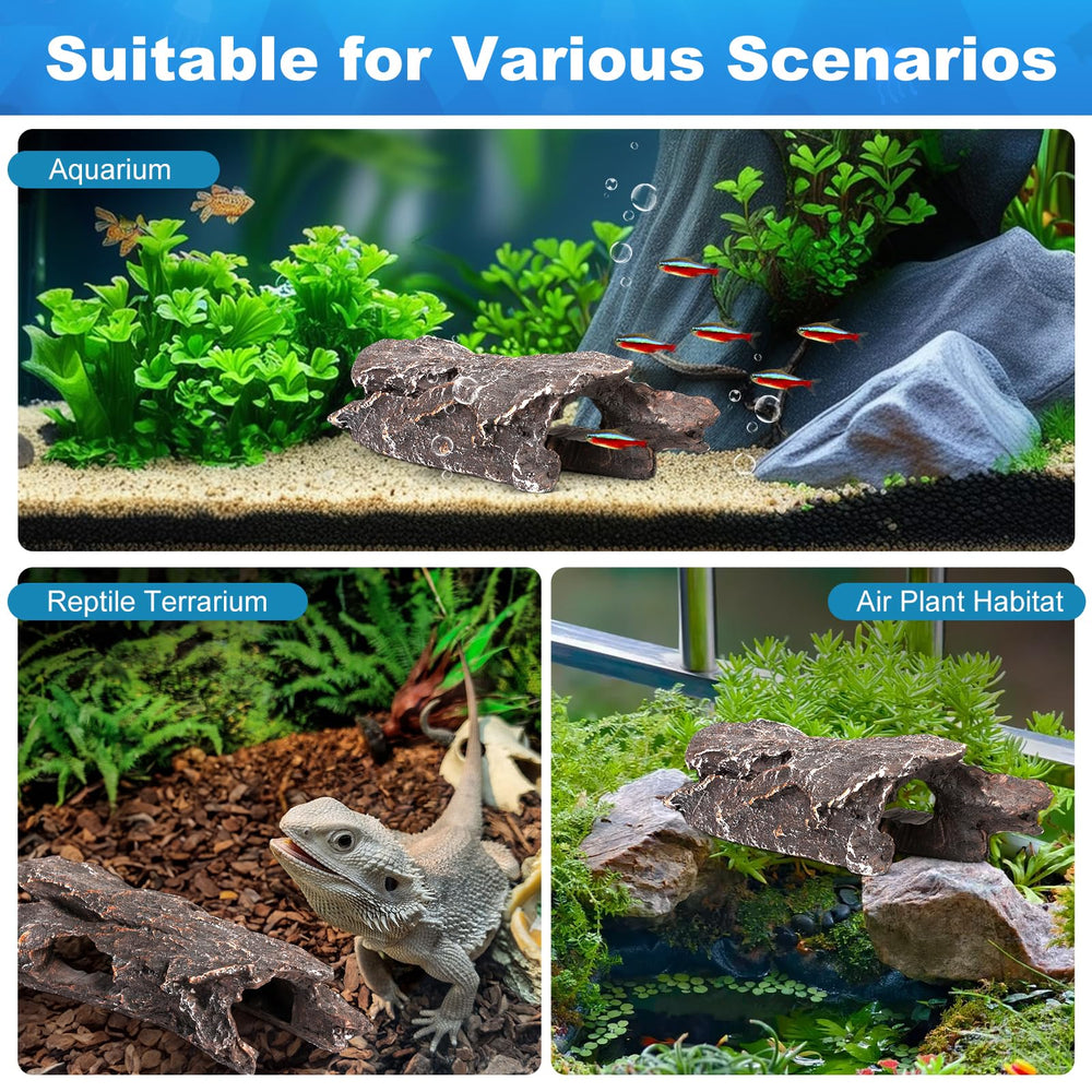 TRUVIC CACHETTE REPTILE TERRARIUM, abri adapté pour geckos.