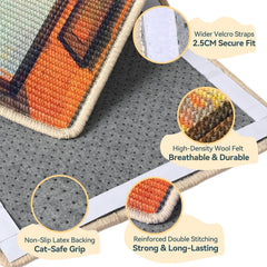 Tapis sisal mural Truvito, fixation anti-dérapante et sûre.