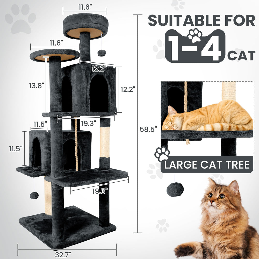 TSCOMON maison-chat peluche douce, refuge douillet pour sieste.