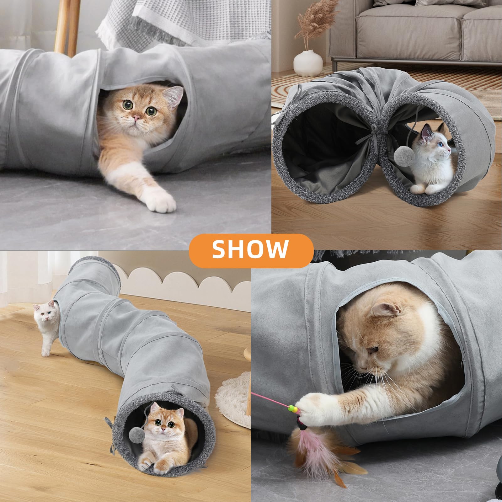 TSEB4TEP tunnel chat transport portable, se replie facilement pour les trajets.