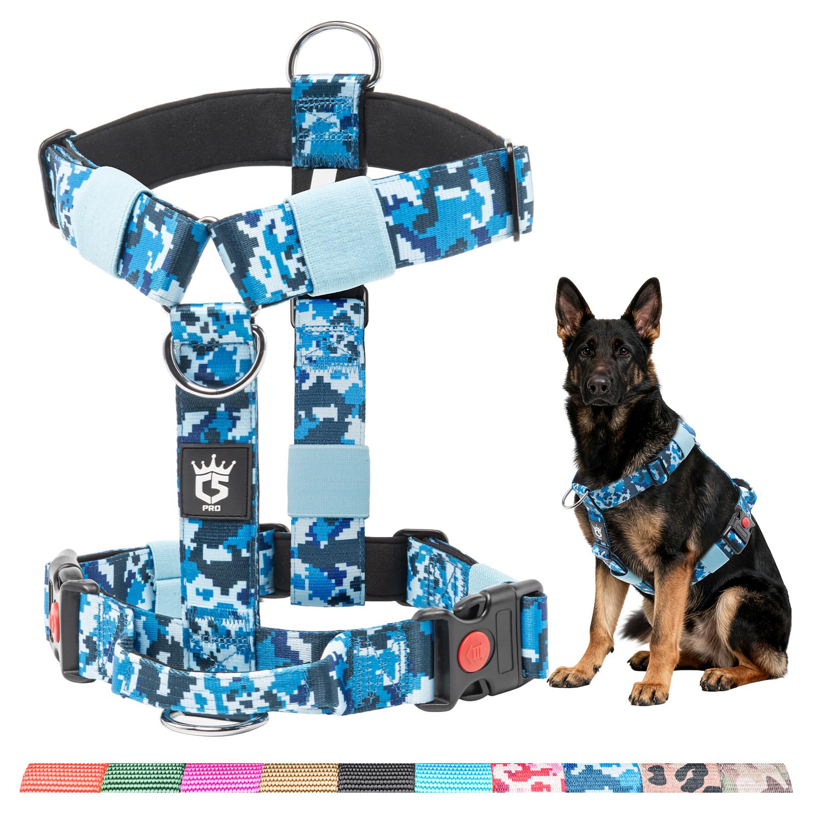 Harnais tactique TSPRO vue avant, confort et ajustement lors de promenades