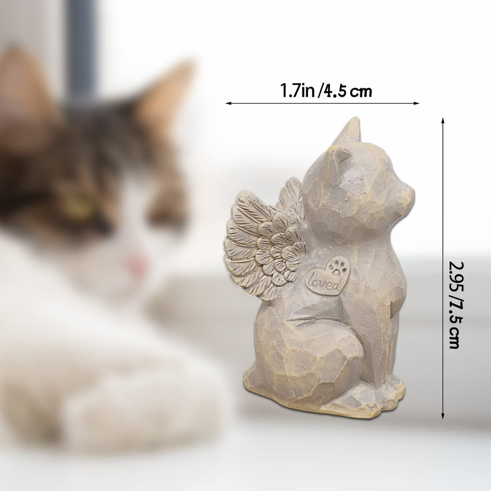 Tsyulog mémorial chat gris: décoration apaisante pour honorer votre animal bien-aimé