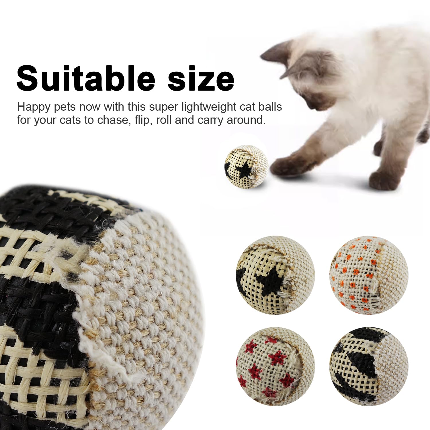 Balle TTcat légère, idéale pour poursuivre et rouler en intérieur.