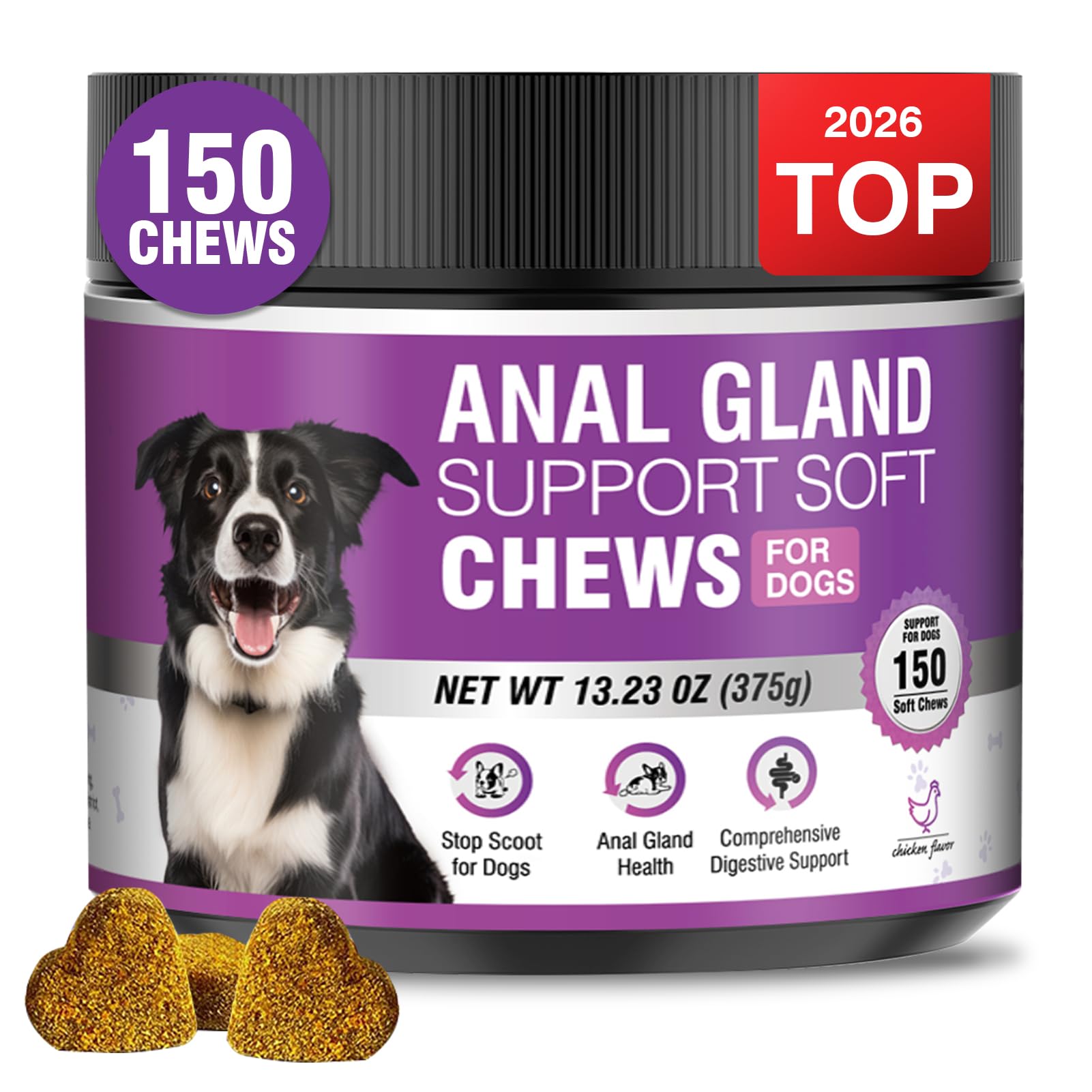 TTIXRL bouchées friandises glande-anale poulet: appétentes et soutien digestif potentiel