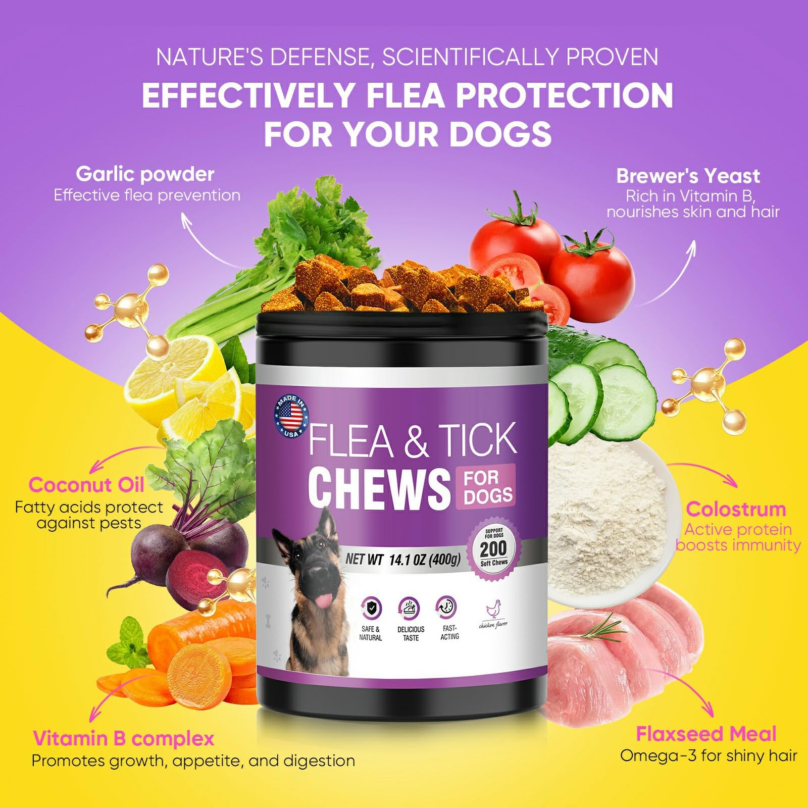 TTLXBL protection puces et tiques chien - comprimé facile à donner et durable.