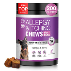 TTLXRL bouchées allergie chien dans un pot soutien peau et confort quotidien.