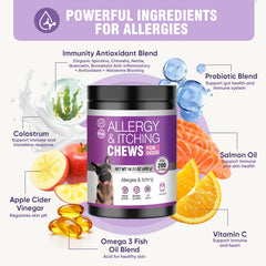 TTLXRL Dog Allergy Chews – Texture douce, facile à mâcher pour chiens.