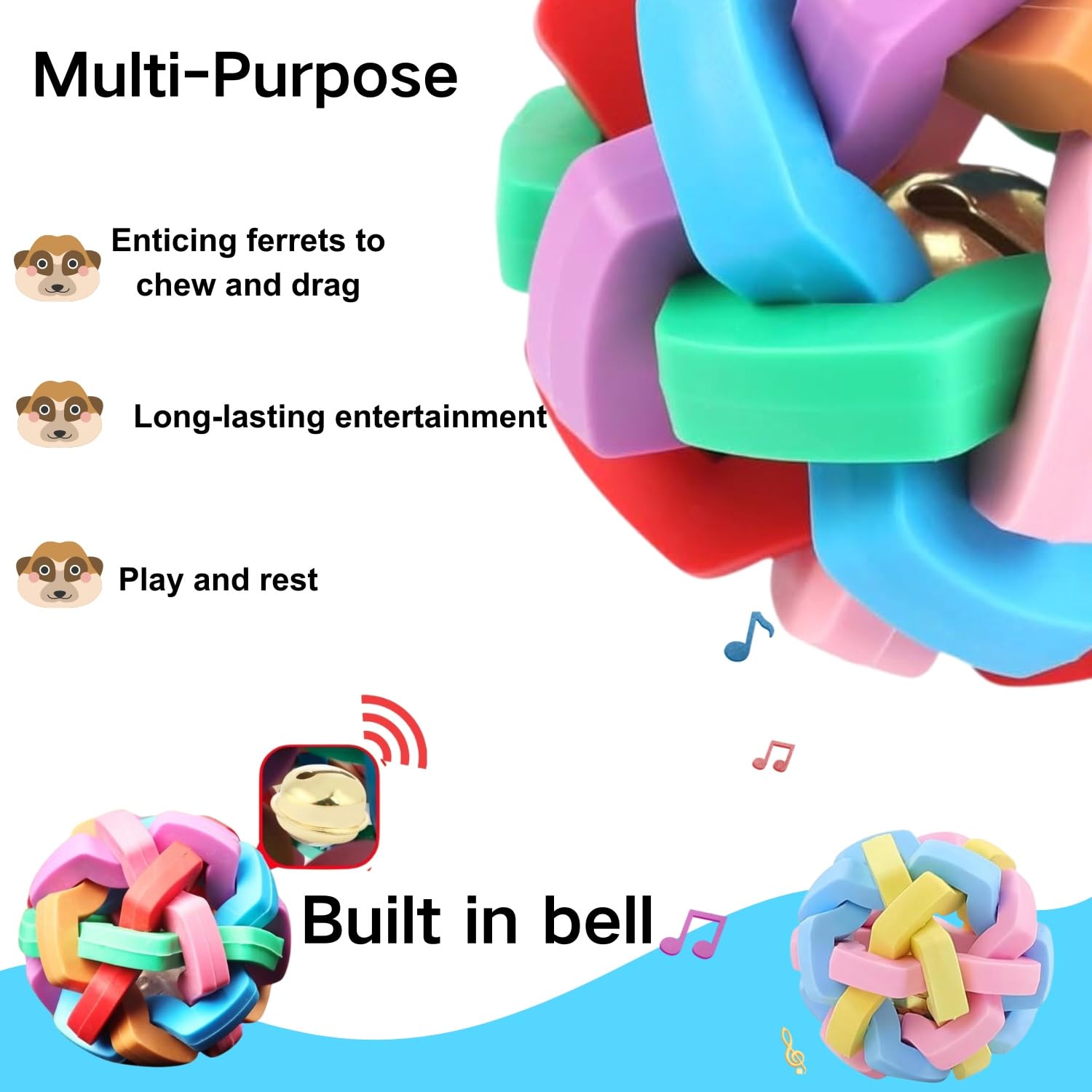 TTMIMIK balle résistante etanche, jeu durable pour animaux