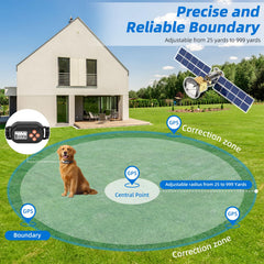 Collier IPX6 waterproof pour chien, utilisé sous la pluie.