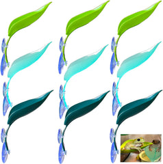 Les feuilles plastiques TTYGRHQ offrent une surface de repos naturelle et facile à fixer dans le terrarium.