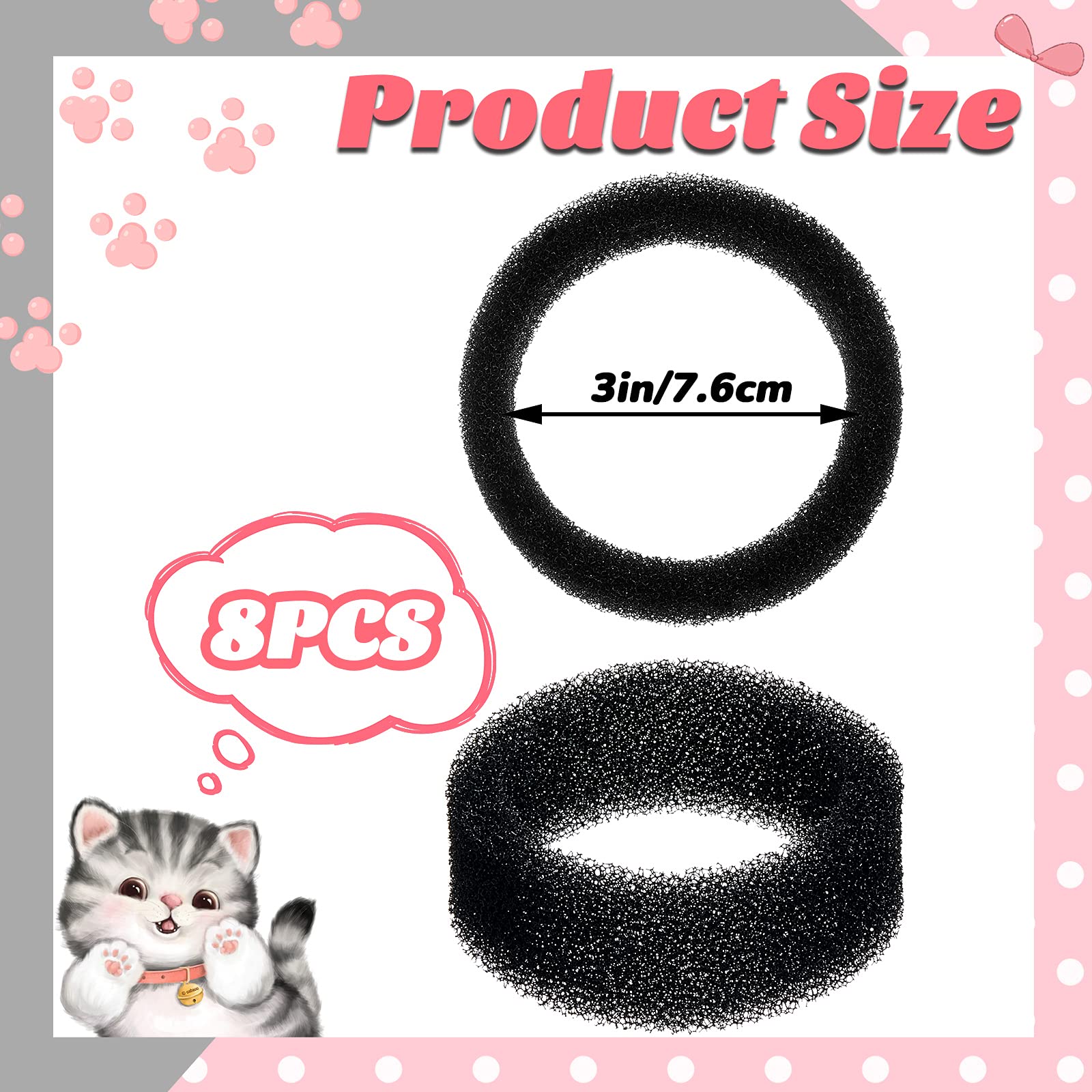 Éponge-filtre Tuanse pour fontaine chat, purifie l'eau et prolonge la vie de la pompe.