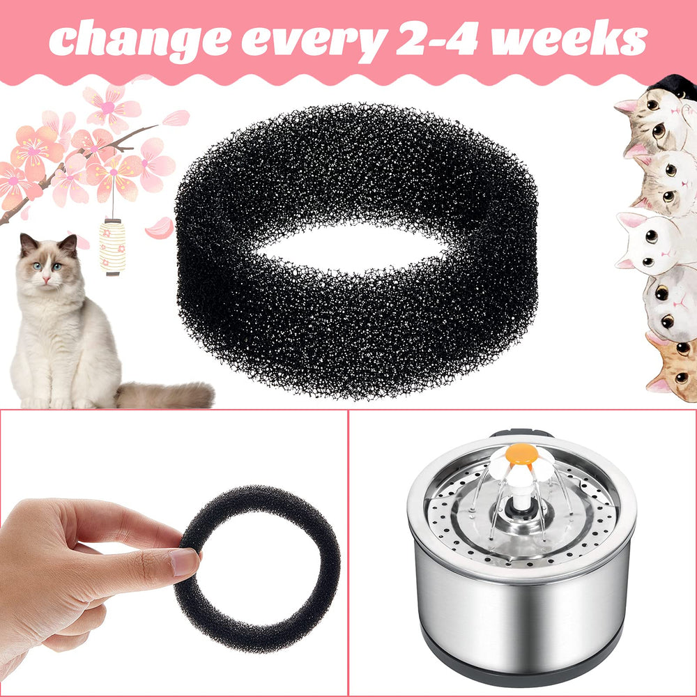 Filtre-dispenser Tuanse pour fontaine chat, compatible réservoir 2,5 L pour eau fraîche.