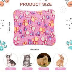 Tuanse tapis petit animal imprimé patte rose, touche ludique pour la cage.