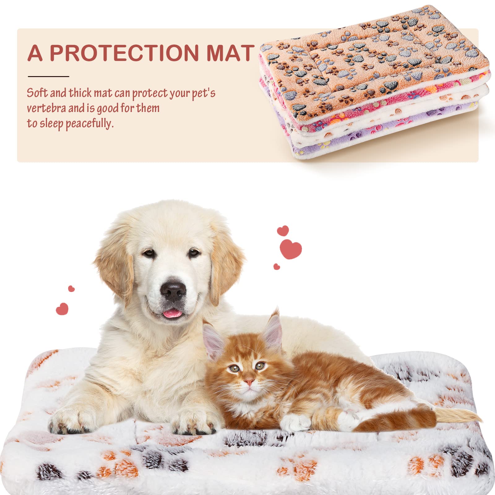 Tuanse tapis velours coral doux, chaleur et douceur pour votre petit animal.