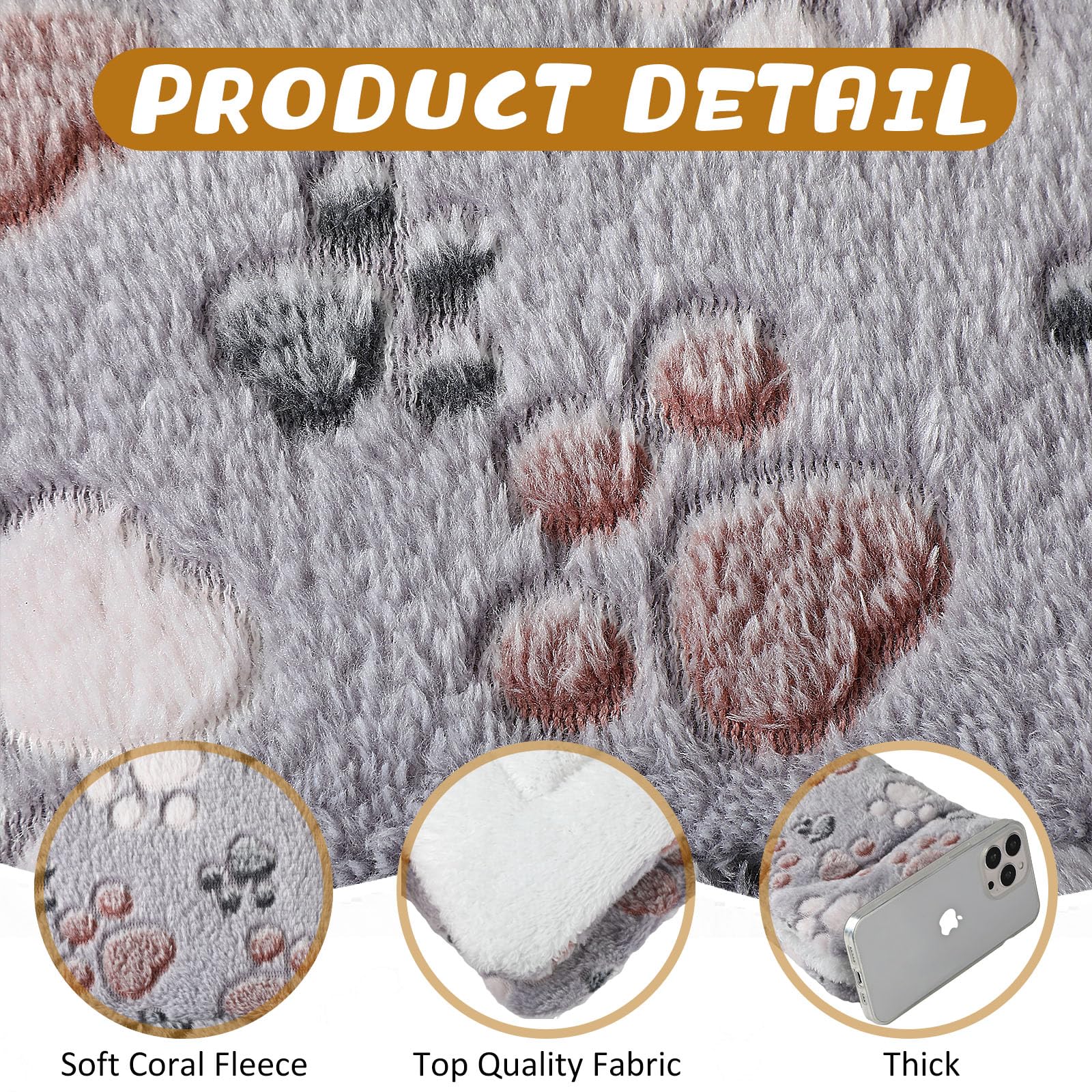 Tuanse tapis réversible gris, deux faces pratiques