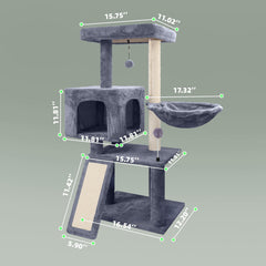 Tuaoeef colonnes à griffes gris, pour griffage naturel du chat.