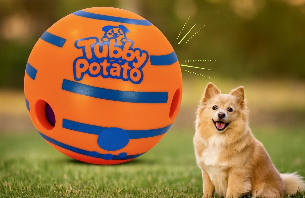 Tubby Potato Balle Sonore Tater Tumbler sans piles, prêt à jouer.