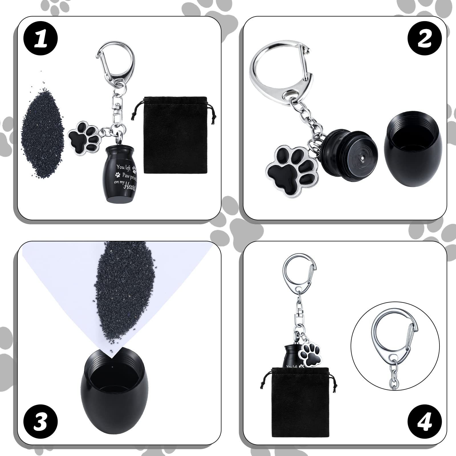 Porte-clés Tudomro ornemente animaux empreinte-patte, allure élégante.
