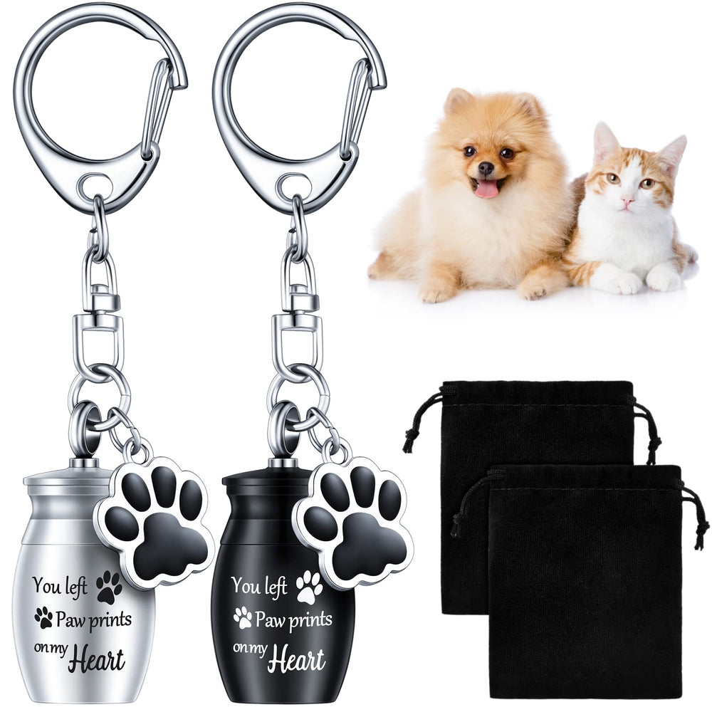 Porte-clés Tudomro urne chat empreinte patte, design élégant.
