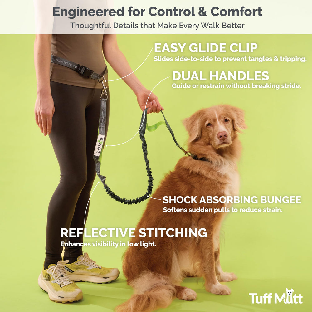 Tuff Mutt Laisse Ceinture – glisse fluide pour course sans accrocs.