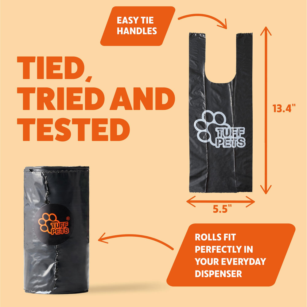 Sacs Tuff Pets sans parfum, odeur maîtrisée lors du ramassage.