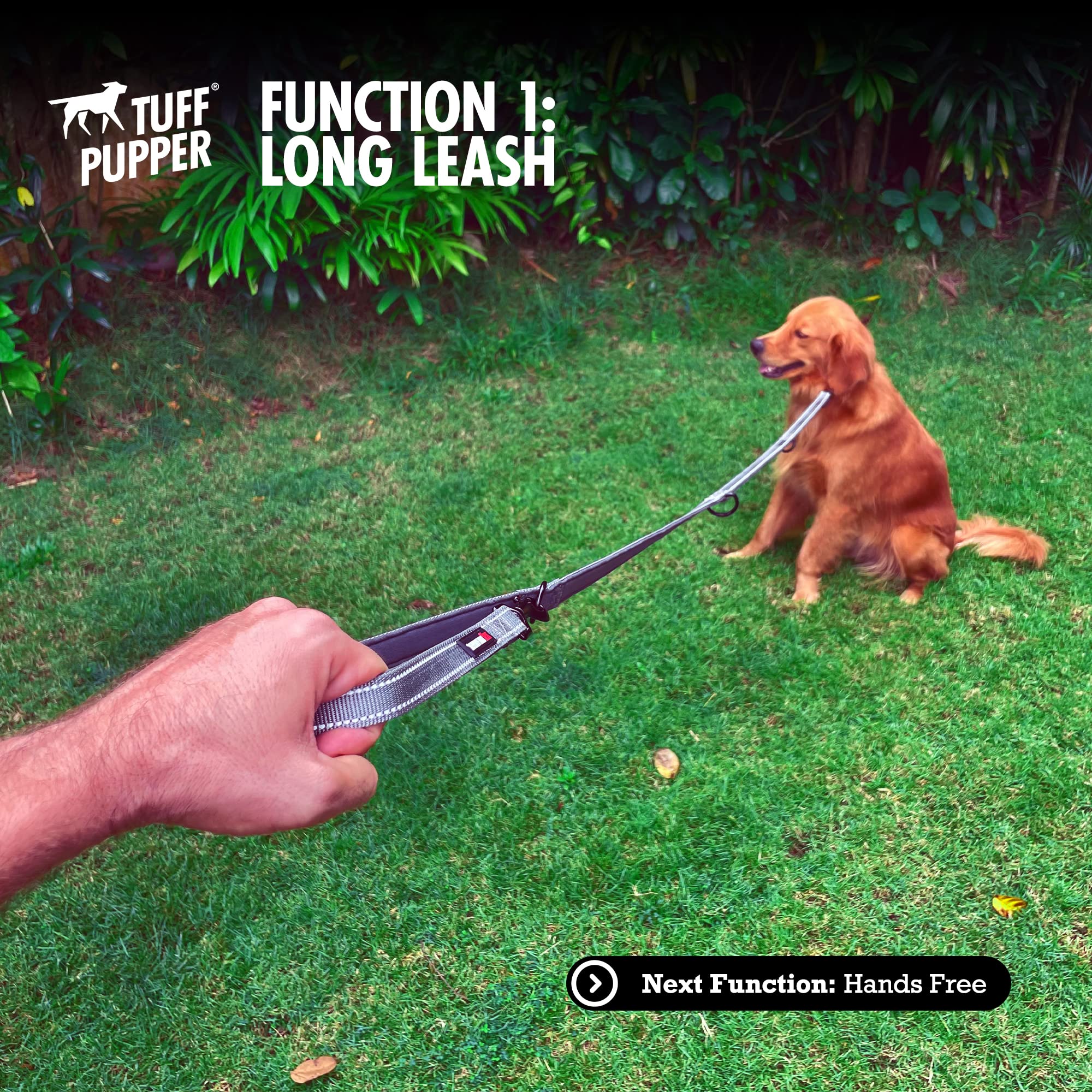 Accessoire d’attache Tuff Pupper à arbre ou poteau, utile en extérieur.